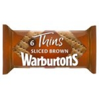 Morrisons  Warburtons Soft Brown Sliced Sandwich Thins