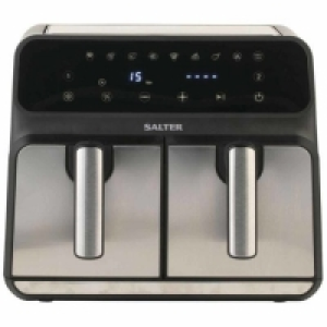 RobertDyas  Salter 7.6L EK5196 Stainless Steel Dual Air Fryer