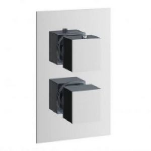 Bathstore Square Thermostatic Shower Valve - 1 Outlet