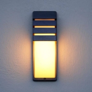 Lutec City Outdoor Bulkhead Wall Light - Anthracite
