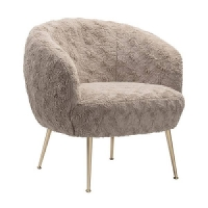 Tori Faux Fur Tub Chair - Mocha