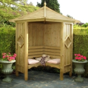 QDStores  Shire Classic Corner Garden Arbour 4 x 4