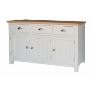 Jasmine Large Sideboard Oak White 3 Doors 3 Drawers £299.00