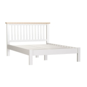 QDStores  Jasmine Double Bed Pine White 5 x 7ft