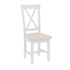 Jasmine Dining Chair Wood & Fabric White £69.00