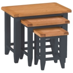 QDStores  Aurora Midnight Nest of Tables Oak