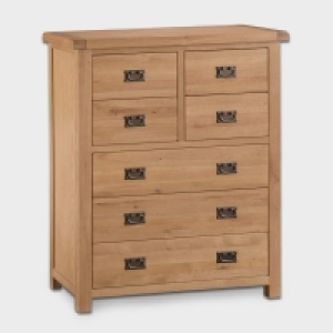Cotswold Oak Tall Chest of Drawers Natural 7 Drawers £549.00
