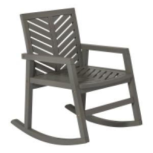 Chevron Rocking Chair Wood Grey £49.00