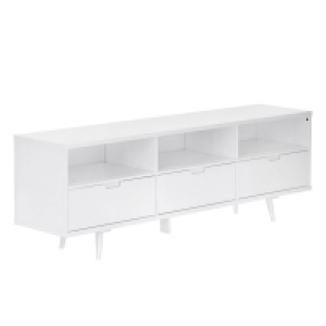 Essentials Console Table White 3 Shelves 3 Drawers £99.00