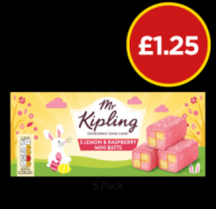 Budgens  Mr Kipling Lemon & Raspberry Mini Bats