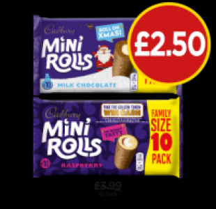Cadbury Mini Rolls Milk Chocolate, Raspberry