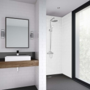 Wetwall White 3 Sided Shower Kit - Composite
