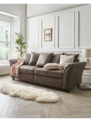 LittleWoods Very Home Dury Leather Look 4 Seater Sofa - FSC® Certified