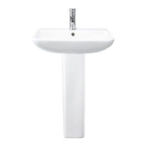 Homebase  Scene 550mm Basin and Pedestal - 1 Tap Hole