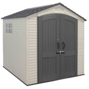 Lifetime 7ft x 7ft Outdoor Storage Shed - Brown/Beige &pound;824.99