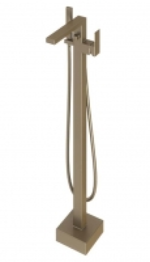 Ashton Floor Standing Bath Shower Mixer Tap - Brushed Nickel