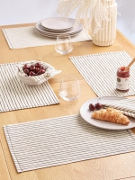 LittleWoods Very Home Set of 4 Natural Striped Placemats