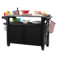 RobertDyas  Keter Unity Double BBQ Table - Anthracite Grey