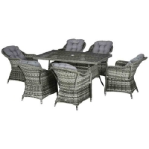 Outsunny 7pc Outdoor Dining Set w/ Tempered Glass £618.99