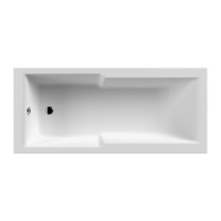 RobertDyas  Nuie Square Straight Shower Bath 1700 X 750mm - White