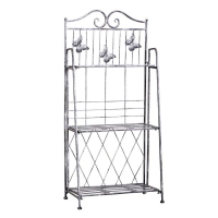 QDStores  Outsunny 3-Tier Metal Plant Stand