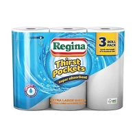 QDStores  Regina Thirst Pockets Kitchen Roll 3 Pack