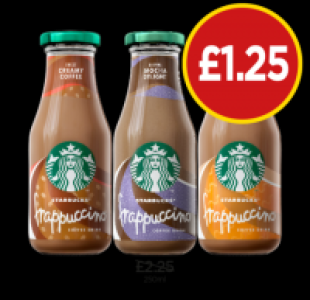 Budgens  Starbucks Frappuccino Coffee, Mocha, Caramel