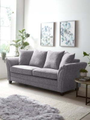 LittleWoods Very Home Dury Chunky Weave 3 Seater Sofa - Grey - FSC® Certified