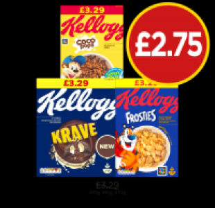 Kelloggs Coco Pops, Krave Cookies & Cream, Frosties