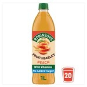 Robinsons Fruit & Barley Peach Squash No Added Sugar £2.00