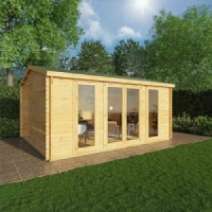 RobertDyas  Mercia 5m x 4m Home Office Studio Log Cabin (44mm)