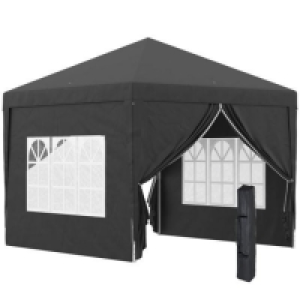 Outsunny 3 x 3 Meters Pop Up Water Resistant Gazebo - Black £77.99