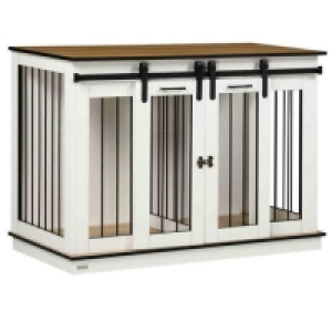 RobertDyas  PawHut Dog Crate Furniture - White
