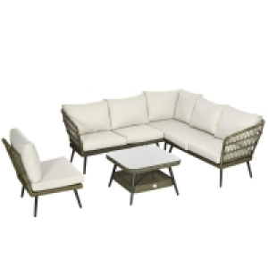Outsunny 6-Seater Outdoor Rattan Corner Sofa £739.00