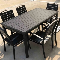 RobertDyas  Livingandhome 150cm Rectangular Outdoor Dining Table - Grey