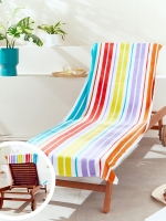 LittleWoods Catherine Lansfield Rainbow Stripe Cotton Beach Towel
