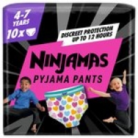 Morrisons  Pampers Ninjamas Pyjama Pants Unisex Hearts 4 - 7 Years