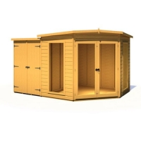 RobertDyas  Shire Barclay Corner Summerhouse with Side Shed 8 ft x 12 ft