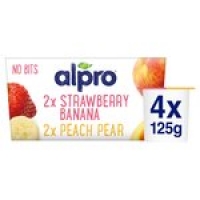 Morrisons  Alpro Strawberry-Banana & Peach-Pear Yoghurt Alternative 