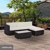 QDStores  Outsunny Outdoor Cushion Pad Set For Rattan Furniture