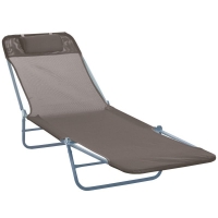 QDStores  Outsunny Patio Foldable Sun Lounger
