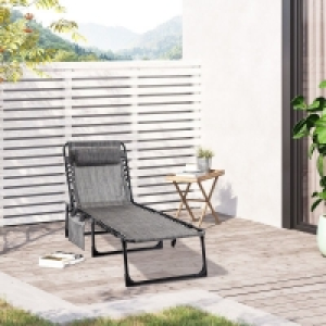 QDStores  Outsunny Portable Sun Lounger