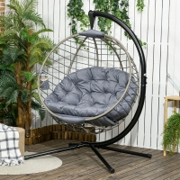 QDStores  Outsunny PE Rattan Swing Chair
