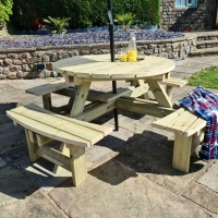 QDStores  Westwood Garden Picnic Table by Croft - 8 Seats