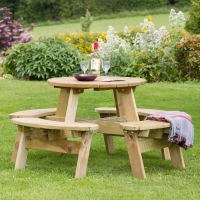 QDStores  Katie Garden Picnic Table by Zest - 4 Seats
