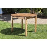 QDStores  Scandinavian Redwood Garden Round Table by Charles Taylor