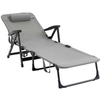QDStores  Outsunny Folding Chaise Lounge Chair