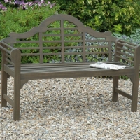 QDStores  Lutyens Style Garden Bench Grey
