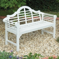 QDStores  Lutyens Style Garden Bench Off-White