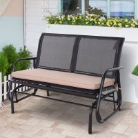 QDStores  Outsunny 2-Seater Garden Bench Cushion with Ties